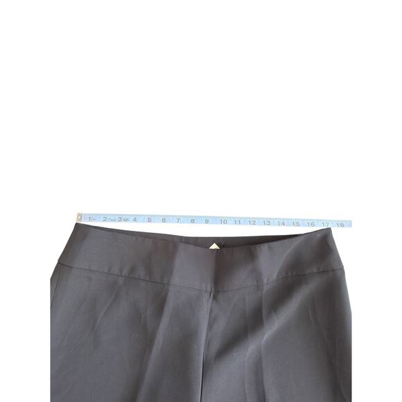 Talbots Dress Pants Black Cropped Wide Leg Office Work Career Business Size 12 - Picture 9 of 12